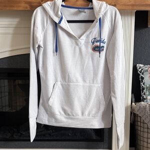 Women's GATORS White and Gray Hoodie Sweater